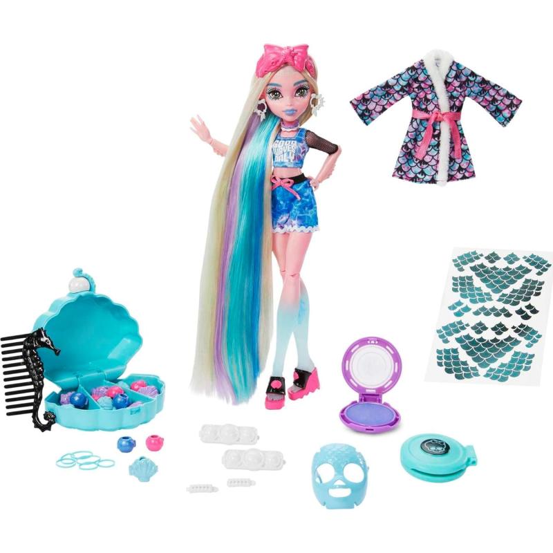 Monster High Clawdeen Wolf Doll with Pet Dog Crescent and Accessories like  Backpack, Planner, Snacks and More